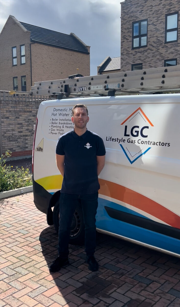 LGC engineer with branded van